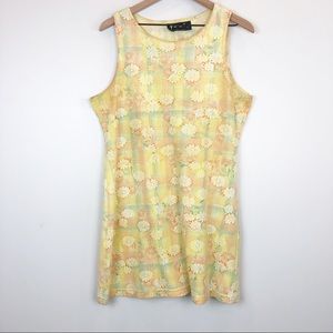 🌼VINTAGE 90's Soft Rainbow Daisy Plaid Mini Dress